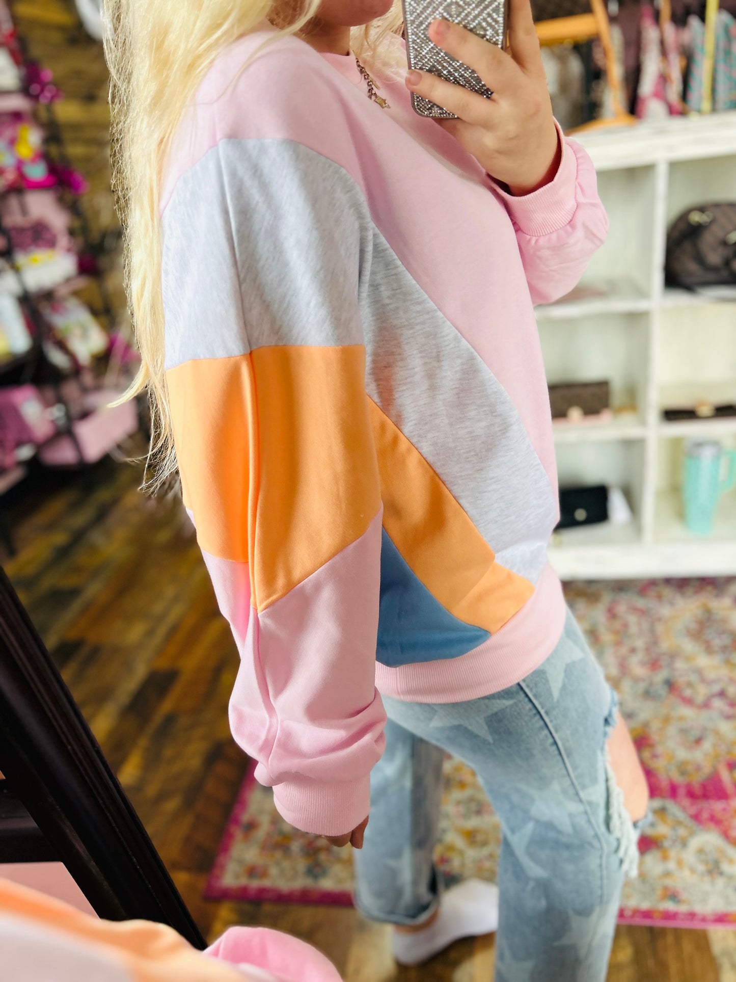 Ansley Colorblock Crewneck
