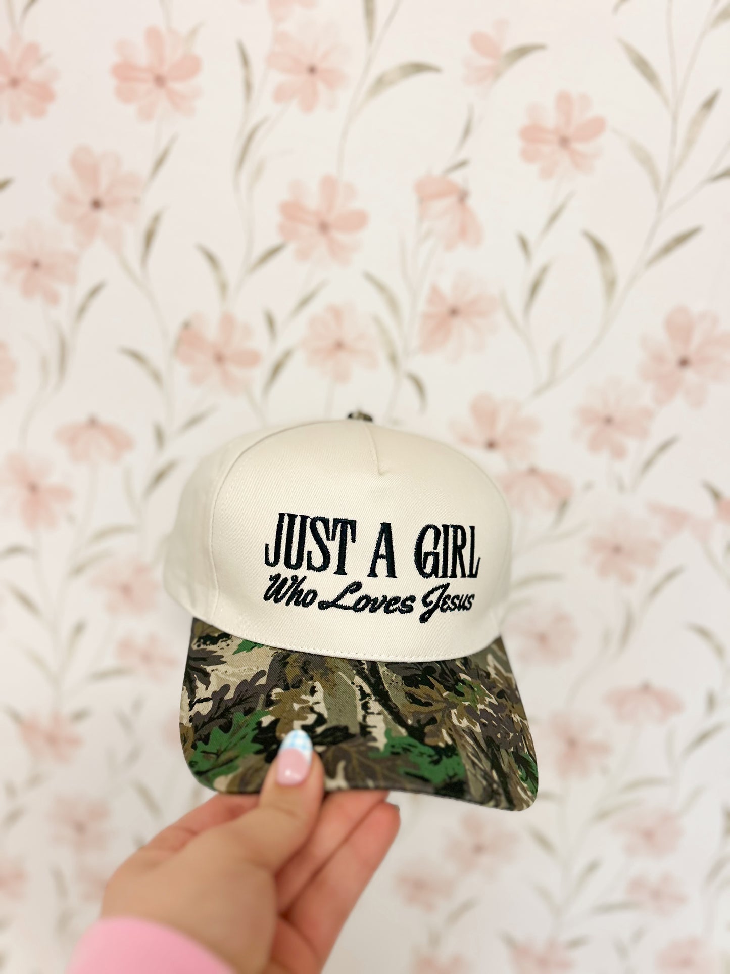Just a Girl Who Loves Jesus Embroidered Hat
