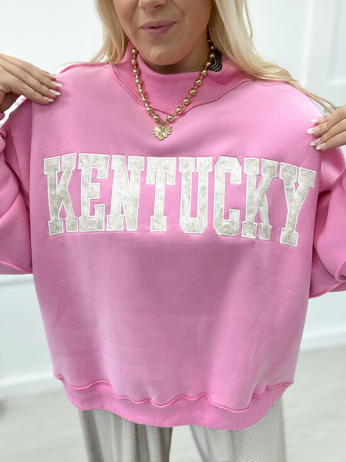 Pink Camo Kentucky Mockneck