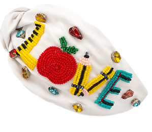 White Seedbead Teacher Headband