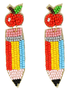 Pencil/ Apple Dangles