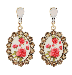 Vintage Rose Earrings