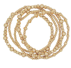 5 Row Gold Bracelet Set