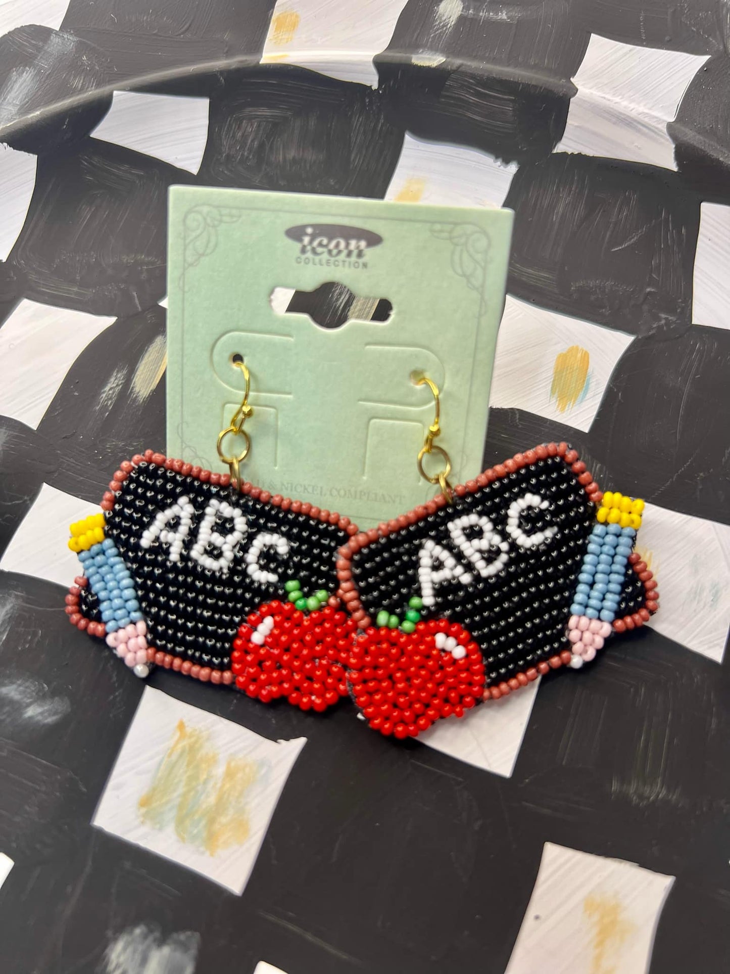 ABC Chalkboard Earrings