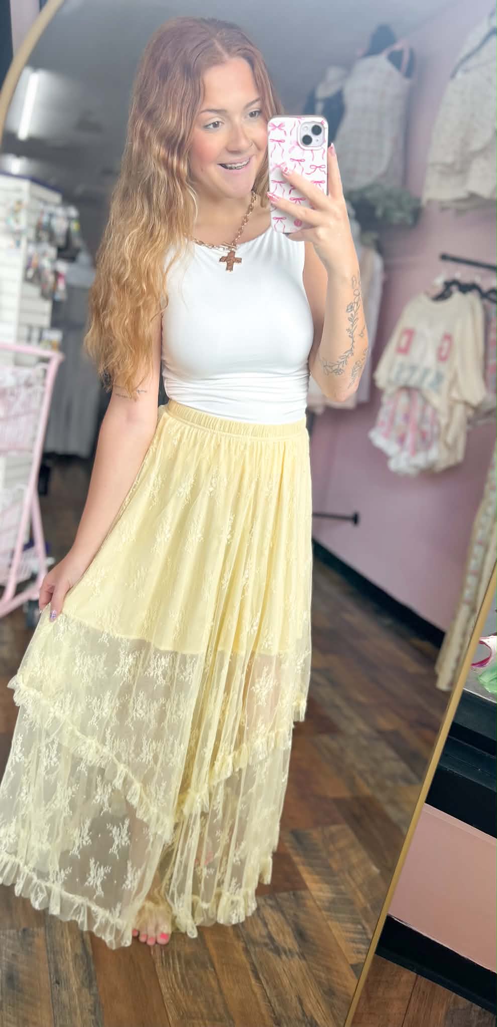Sunshine Lace Maxi Skirt