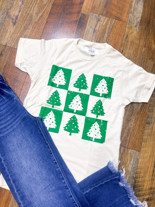 Checkered Tree Tee