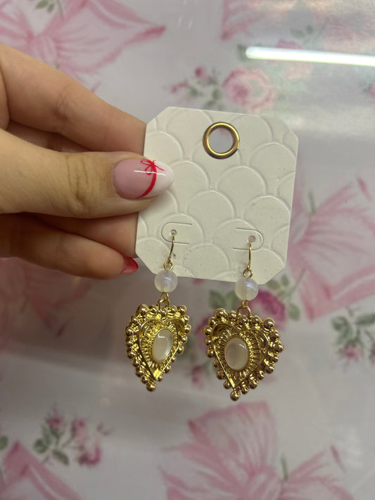 Gold Heart Dangles
