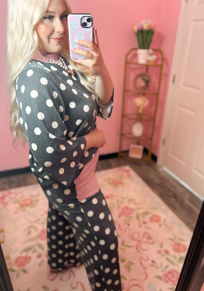 Polka Dot Mockneck Set