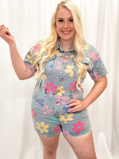 Happy Days Denim Romper