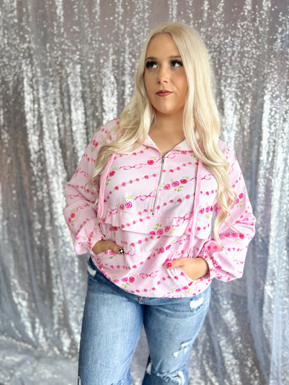 Rose Coquette Windbreaker