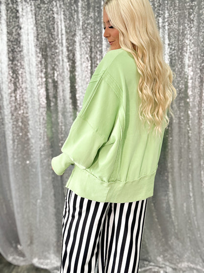 {BOO} Oversized Patchwork Crewneck