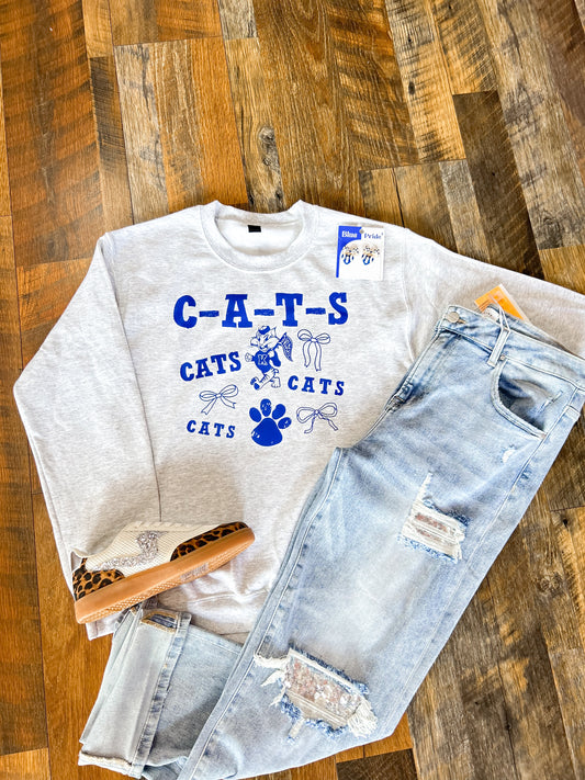 Vintage Cats Collage Crewneck