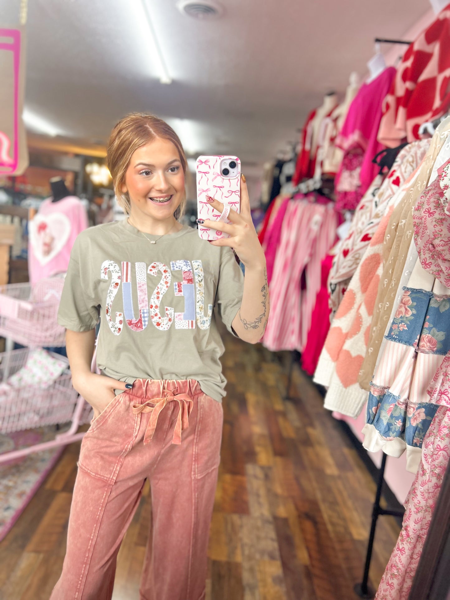 Jesus Patchwork Appliqué Tee