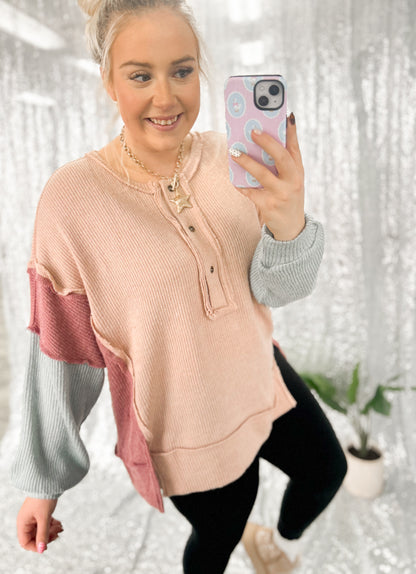Winter Hues Colorblock Top