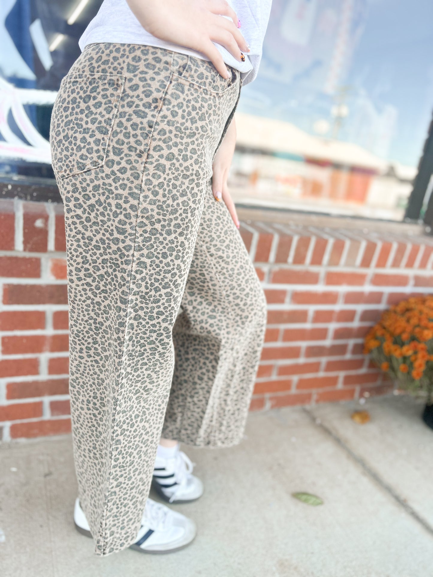 Brown Leopard Luxe Jeans