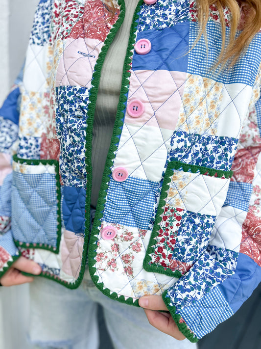 Blue Willow Quilted Coat