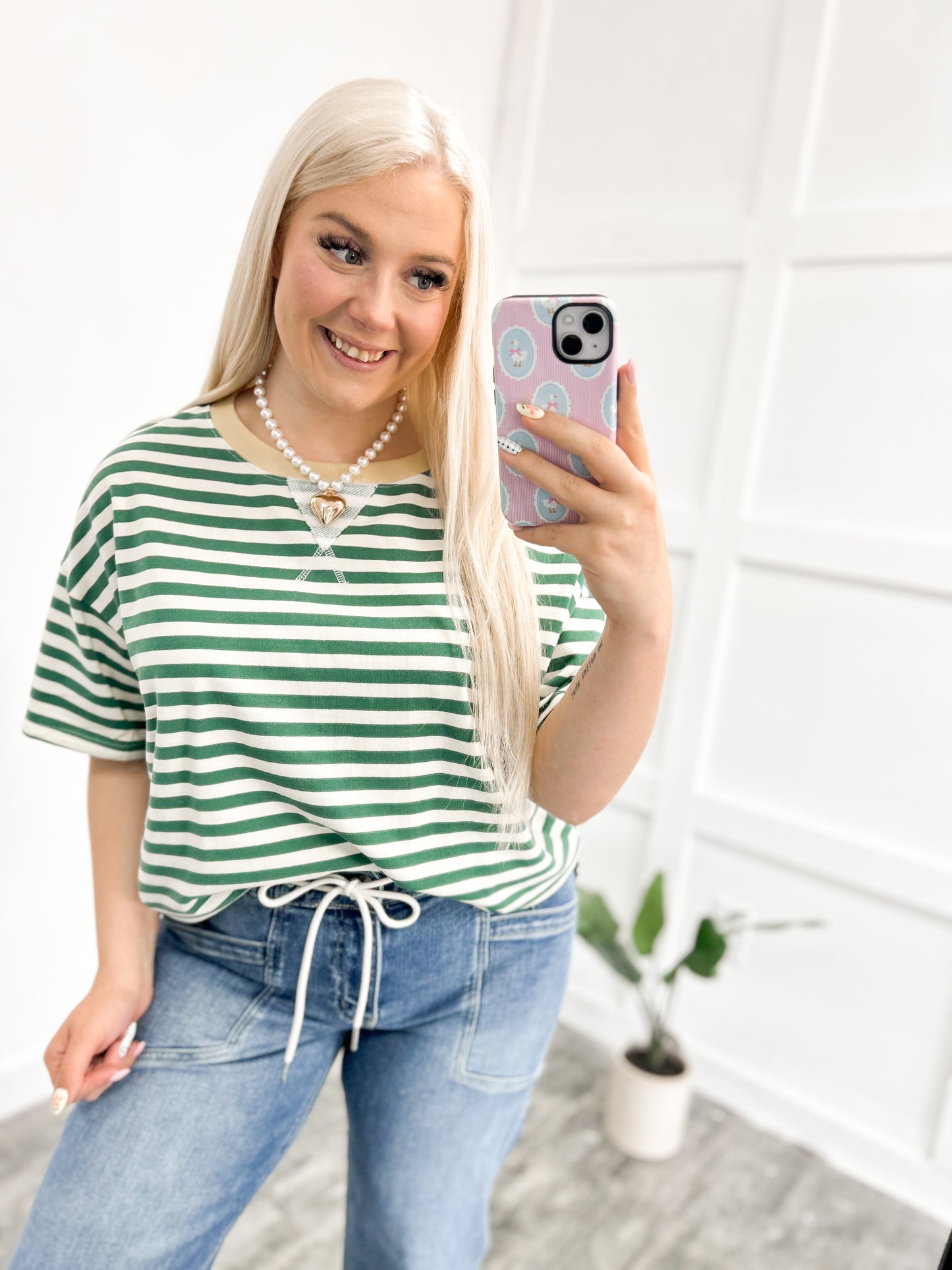 Lemon Lime Striped Top