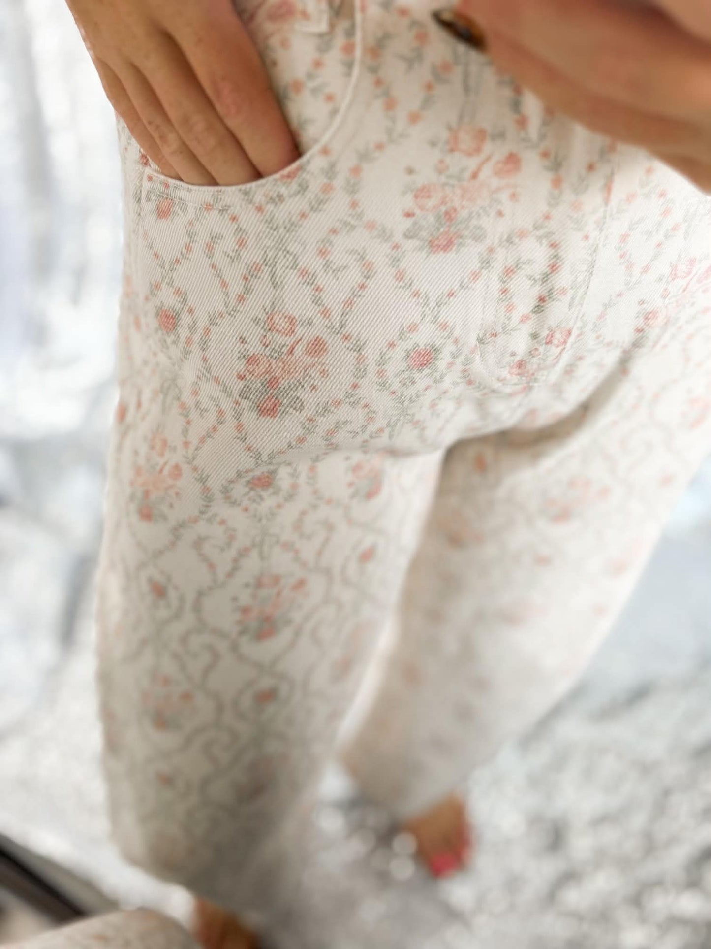 Love Shack Floral Straight Fit Jeans