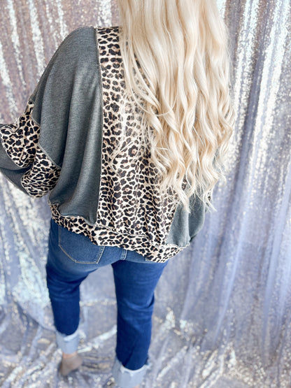 Savannah Leopard Dolman Top