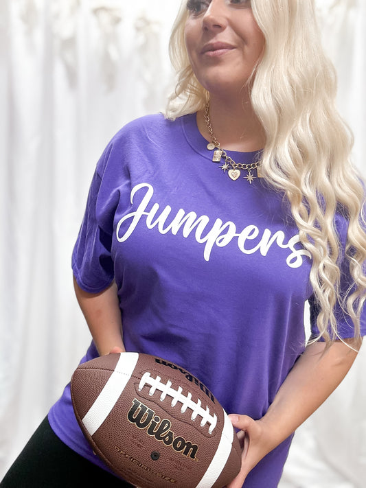 Jumpers White Cursive Puff