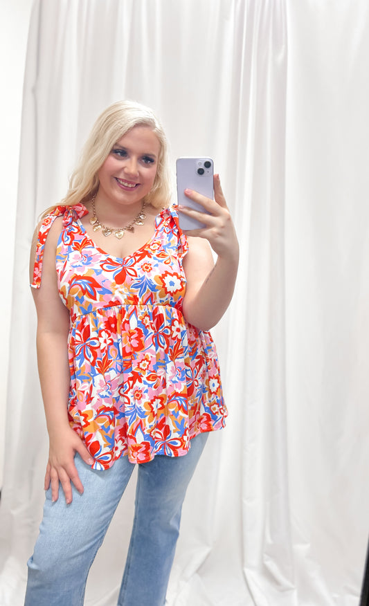 Pressed Petals Bow Tank