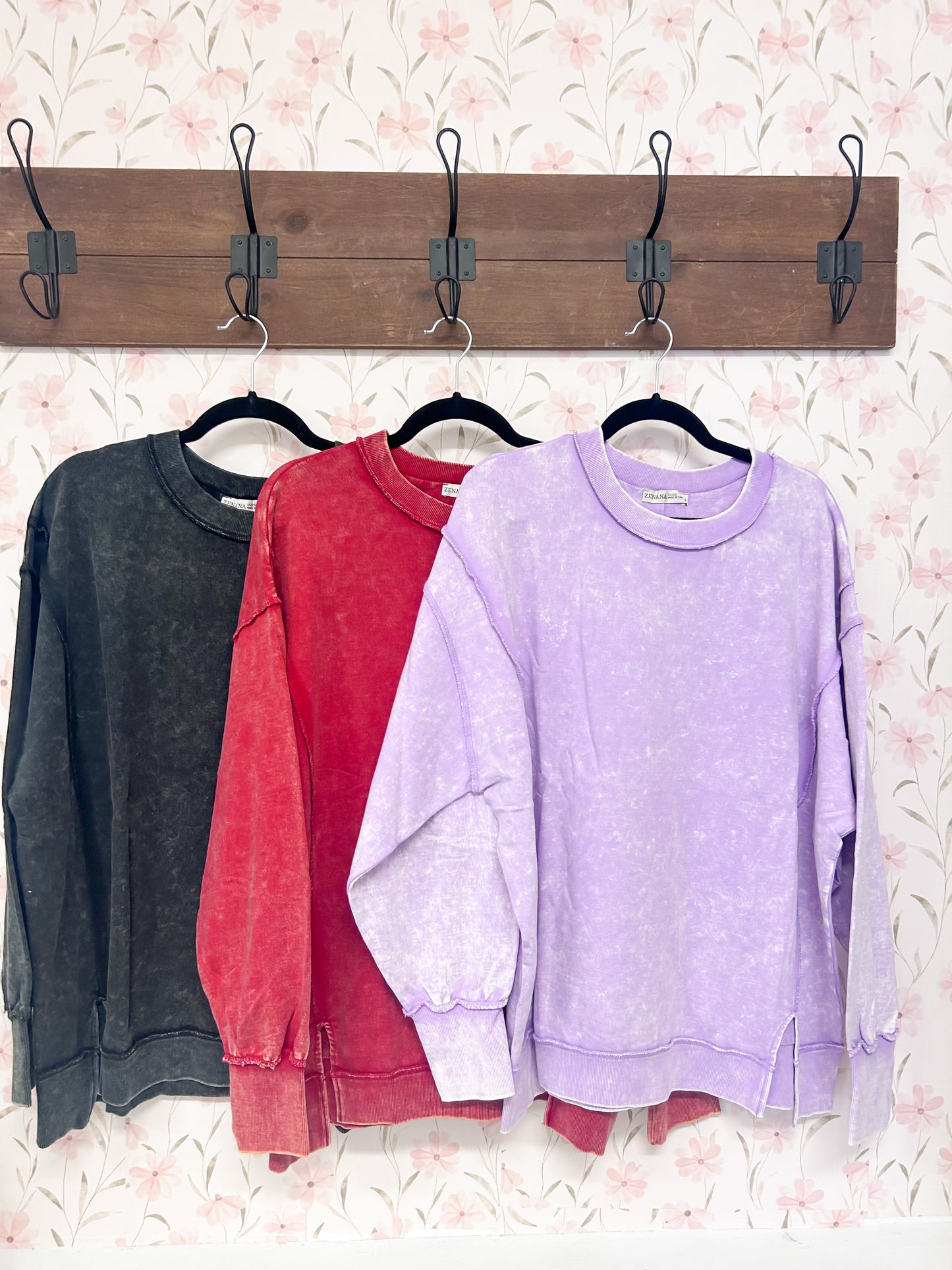 Oversized Acid Wash Crewnecks