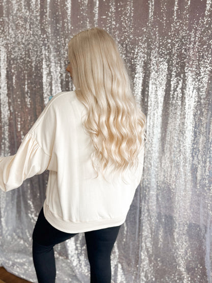 Studded Bow Bling Crewneck