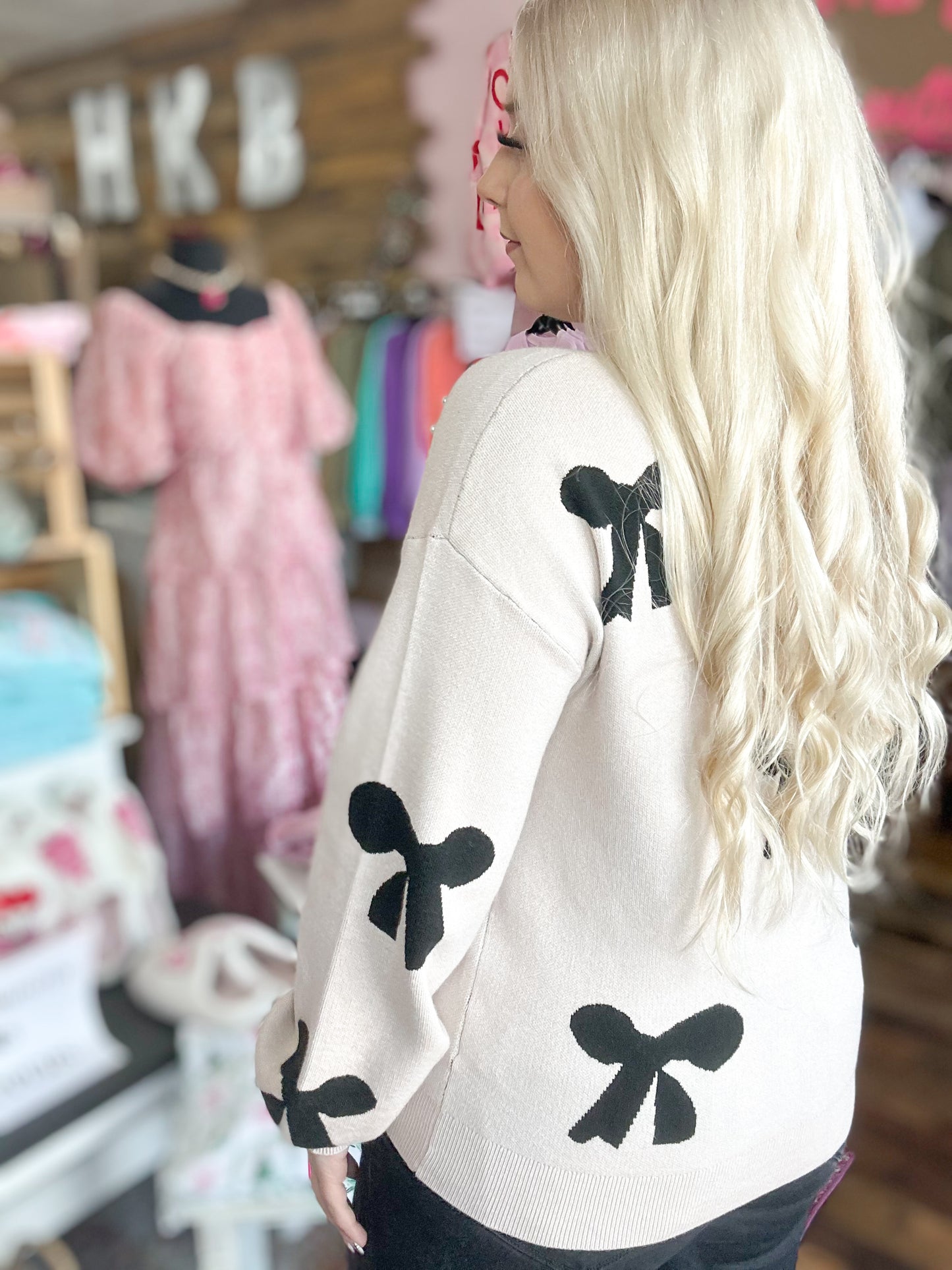 Classy Couture Pearl Sweater{1 Small Left}