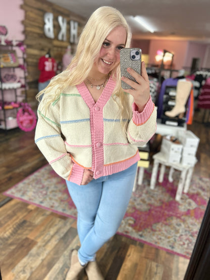 Eye Candy Striped Cardigan