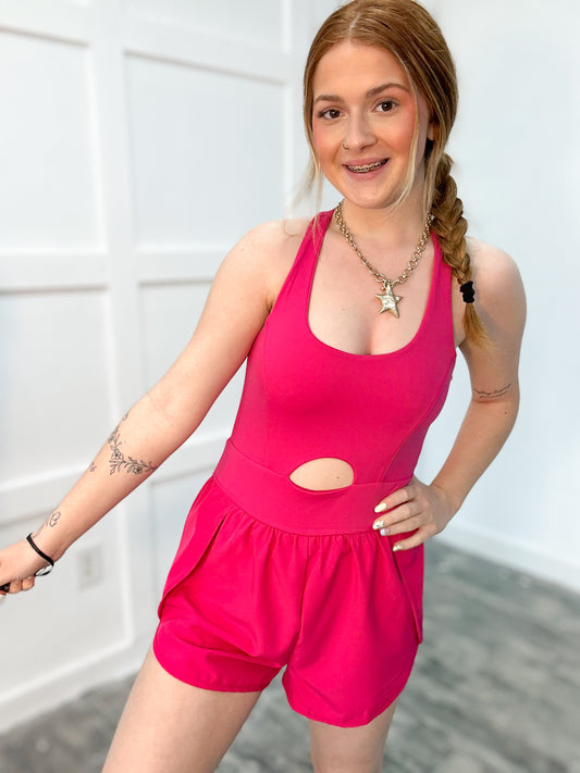 On the Go Romper (Pink)