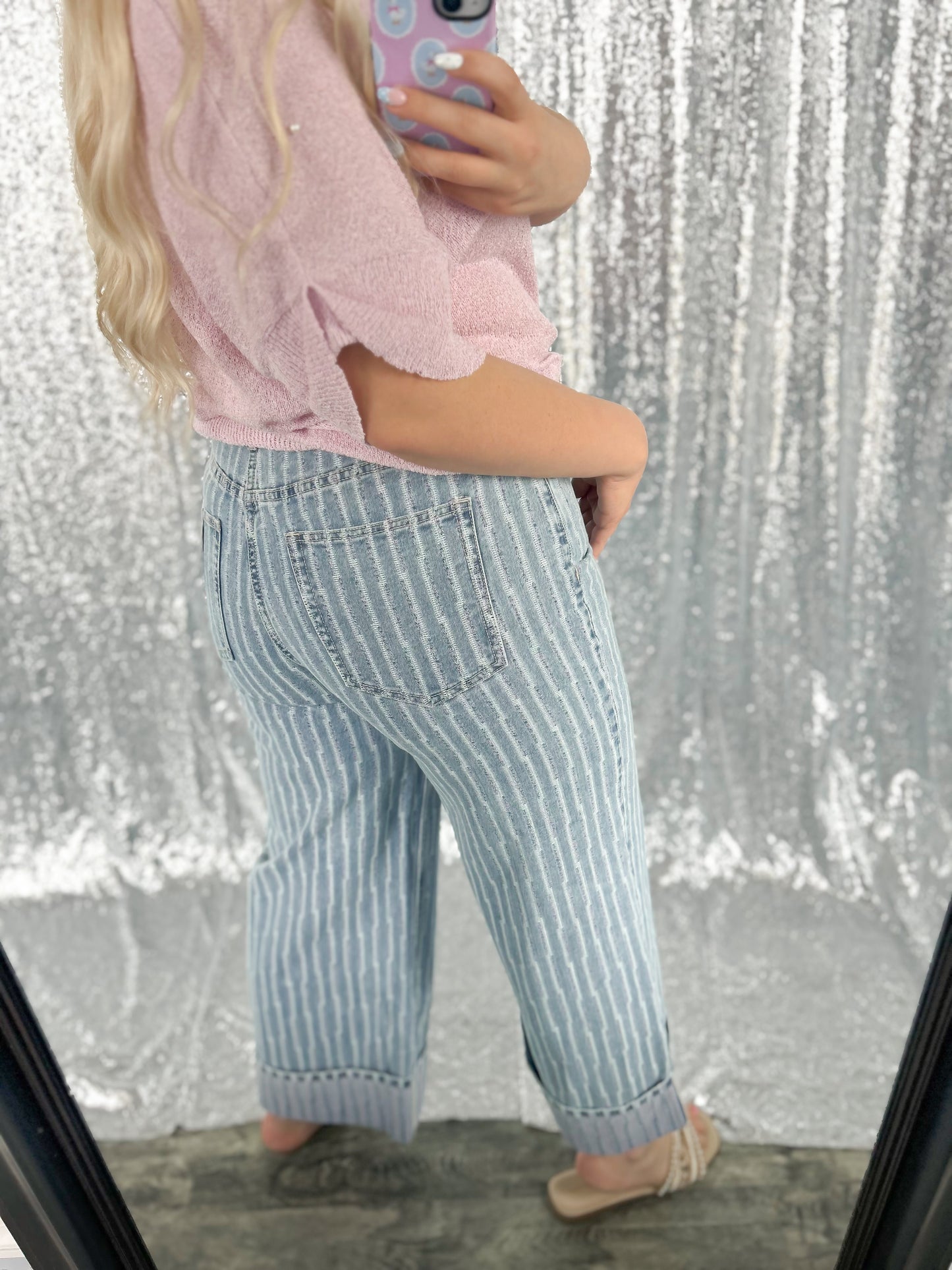 Liliana Cuffed Straight Denim