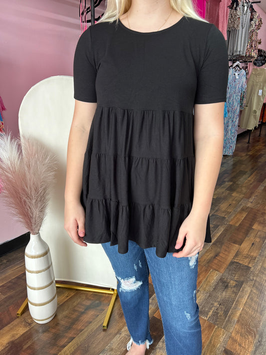 Black Babydoll Top