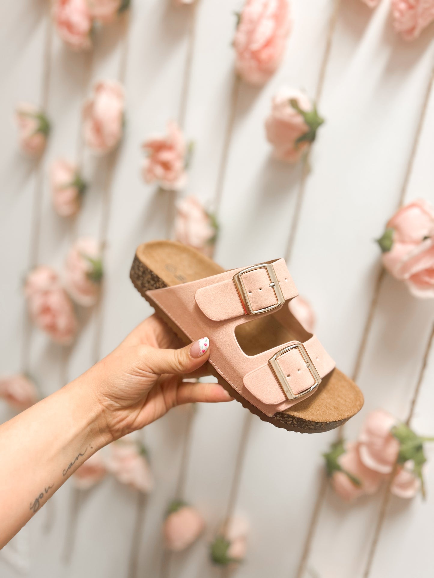 Pastel Pink Buckle Sandal