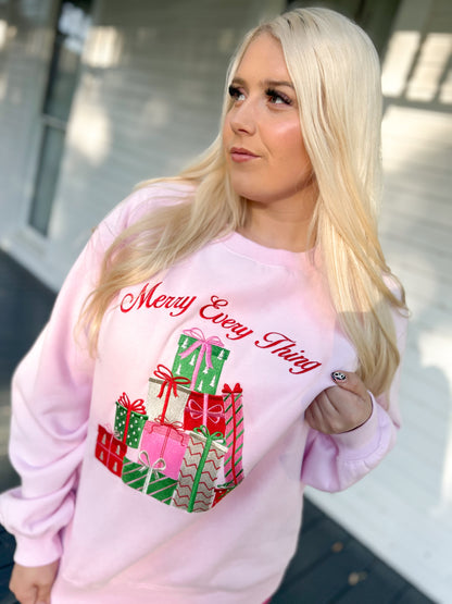 Wrapped With Love Embroidered Crewneck