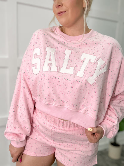 Salty Varsity Floral Embroidered Set