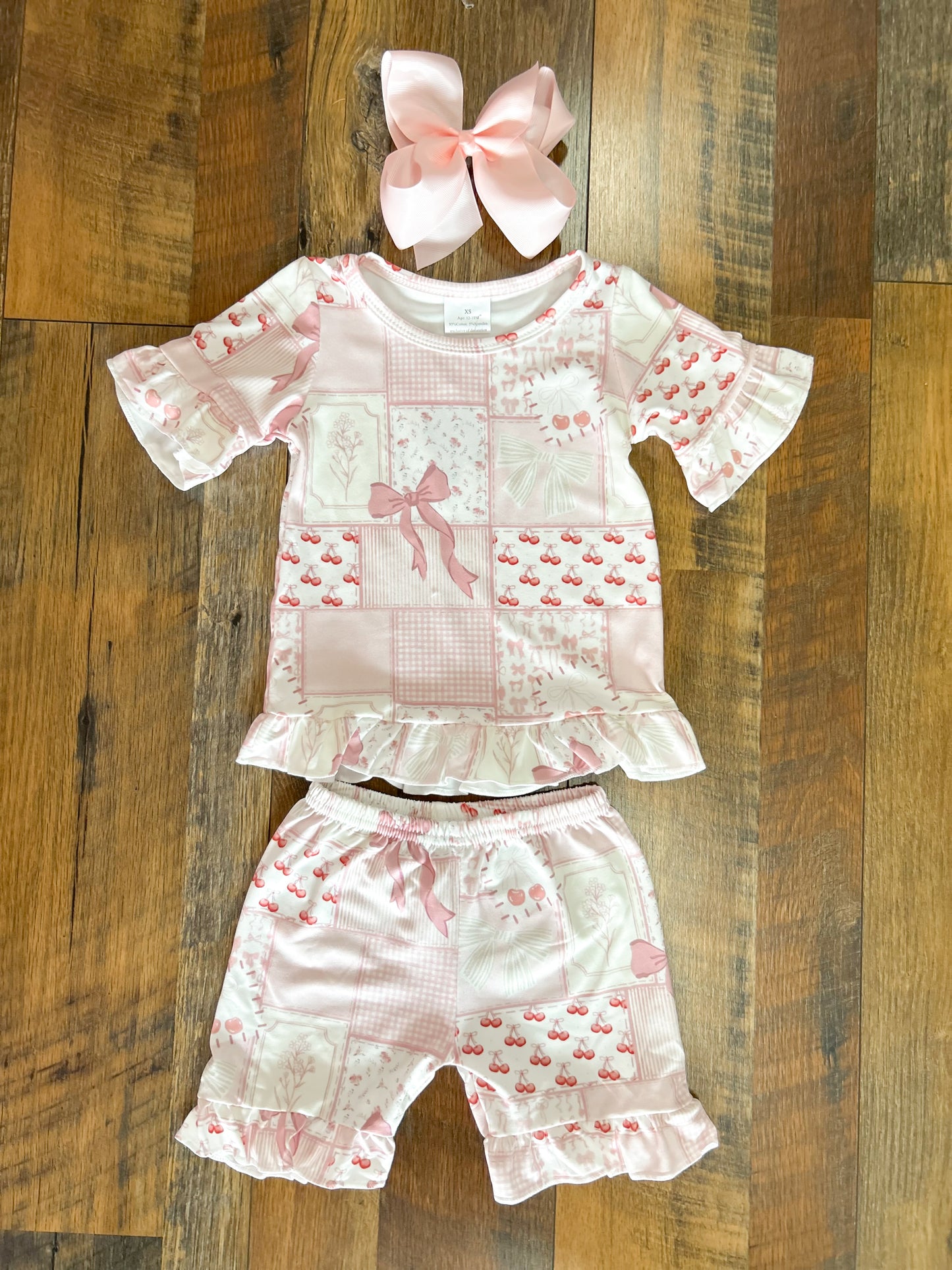 Coquette Patchwork Ruffle Set