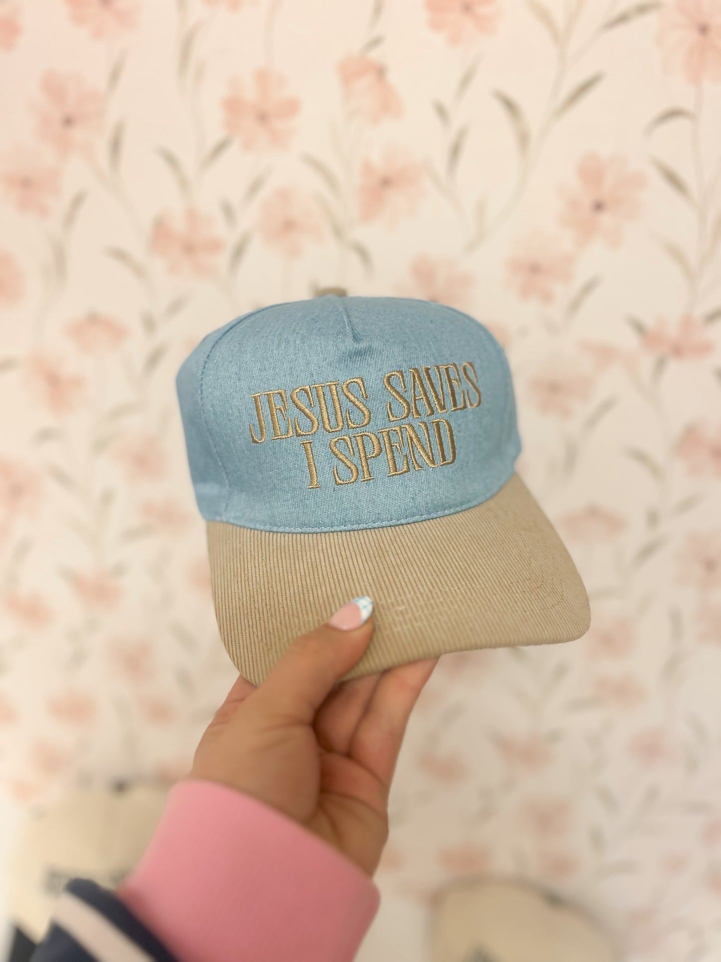 Jesus Saves I Spend Embroidered Hat