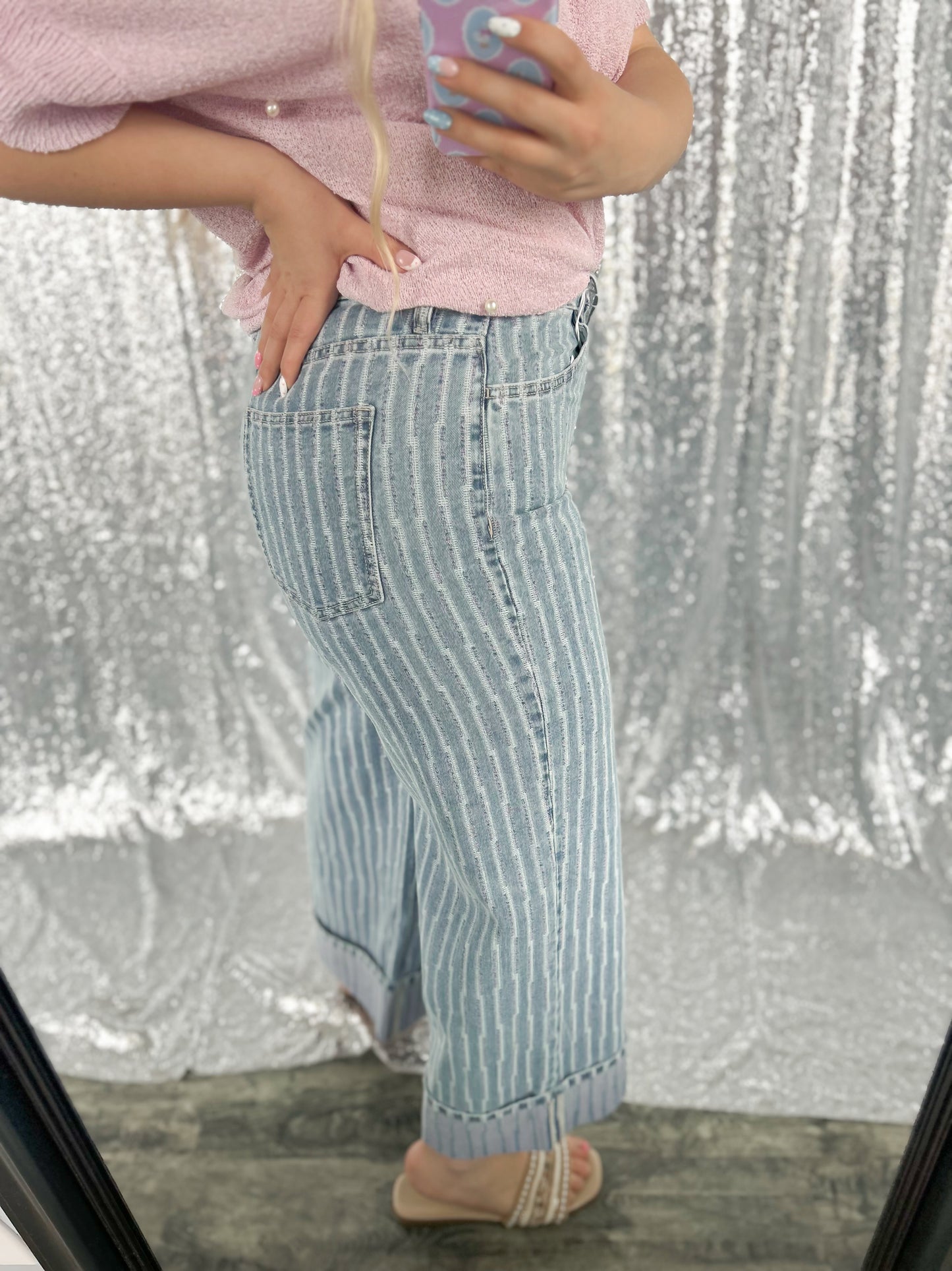 Liliana Cuffed Straight Denim