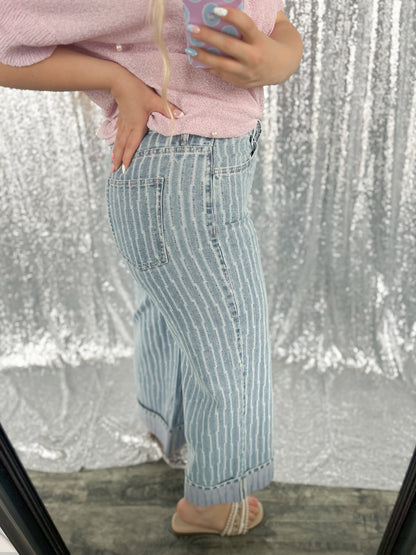 Liliana Cuffed Straight Denim