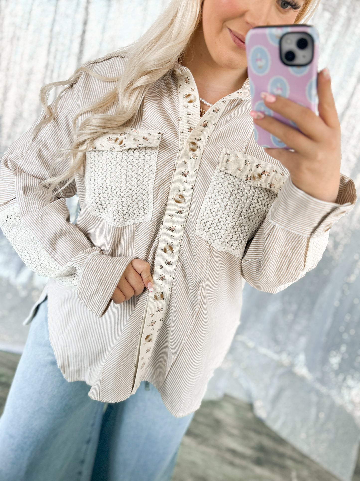 Lace Floral Gardens Shacket