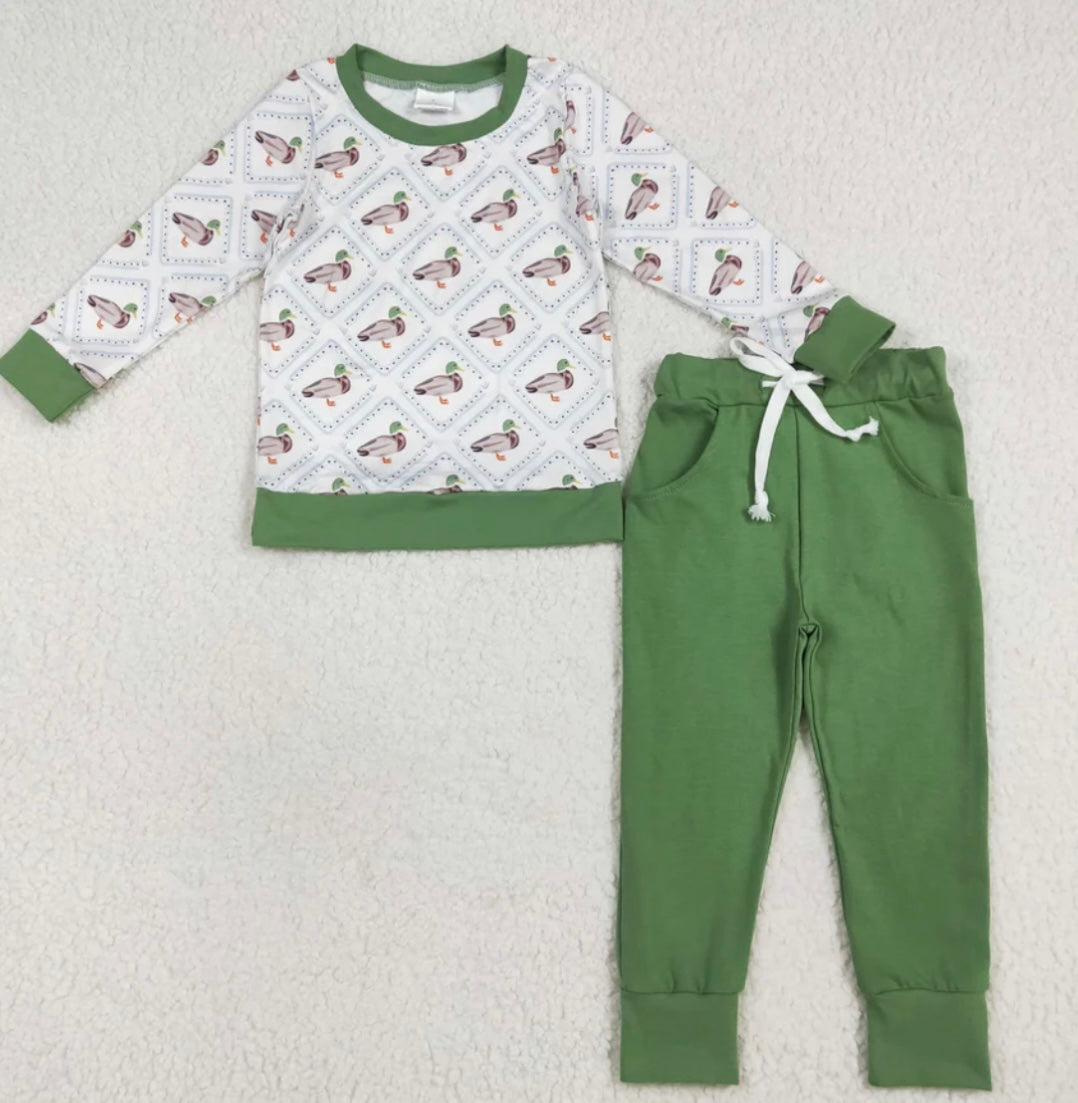 Green Mallard Pant Set