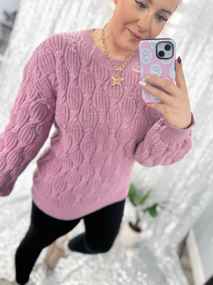 Purple Confetti Knit Sweater