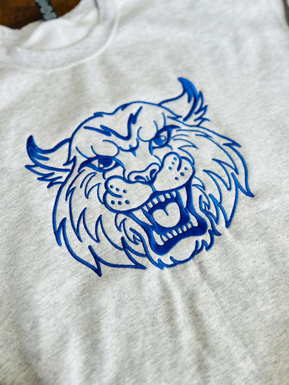 Wildcats Embroidered Side Split Crewneck