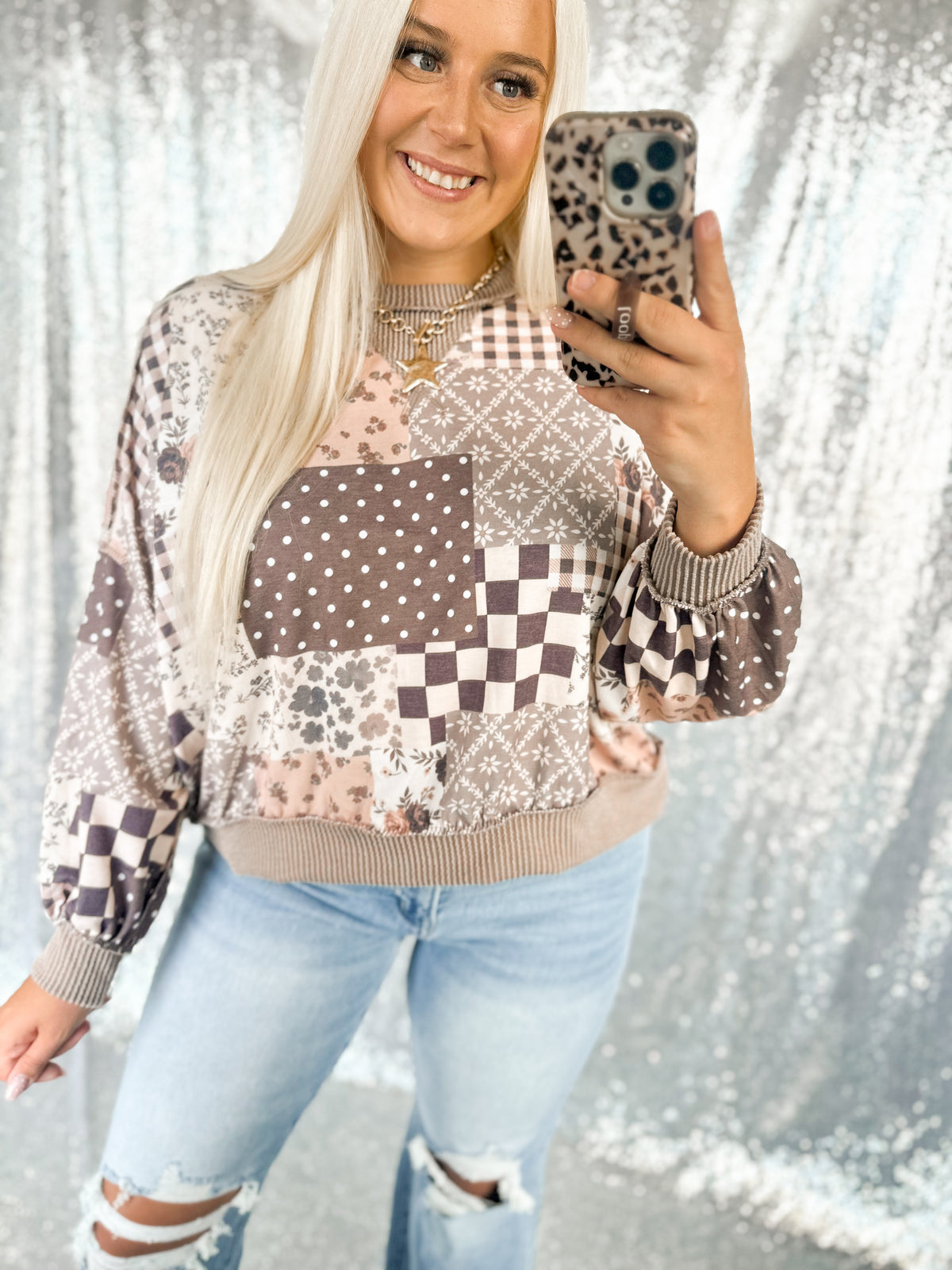 Mixed Signals Patchwork Top