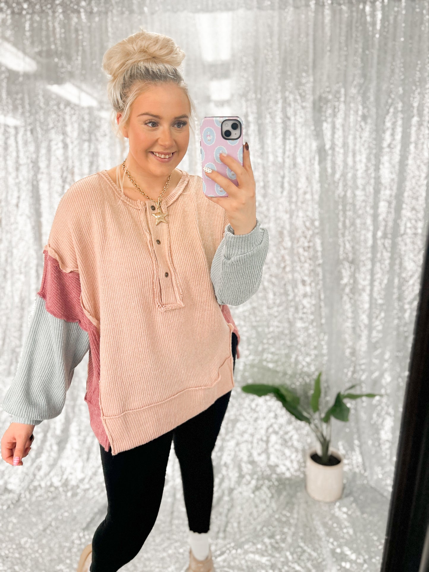 Winter Hues Colorblock Top