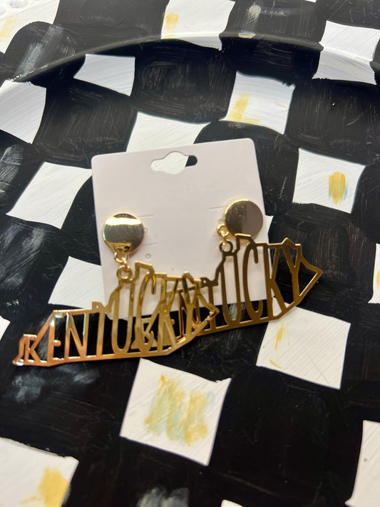 KY Gold Stamped Earrings