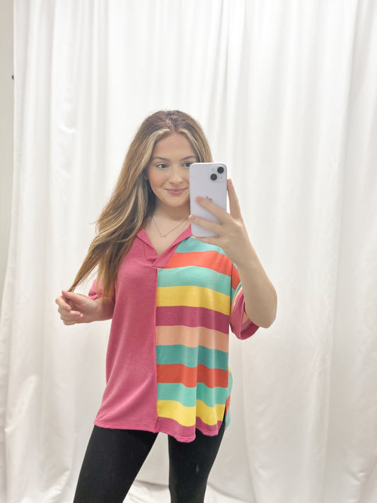 Color Surge Colorblock Top
