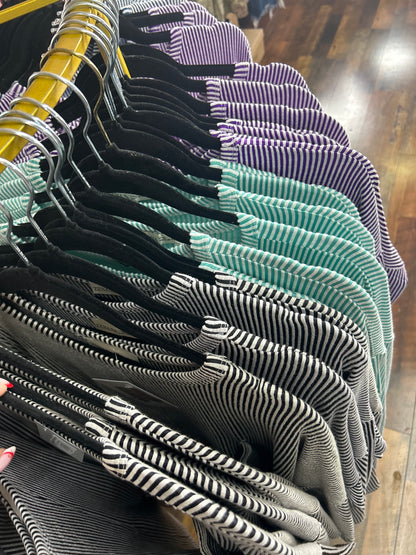 Ribbed Pocket Long-sleeve Tops