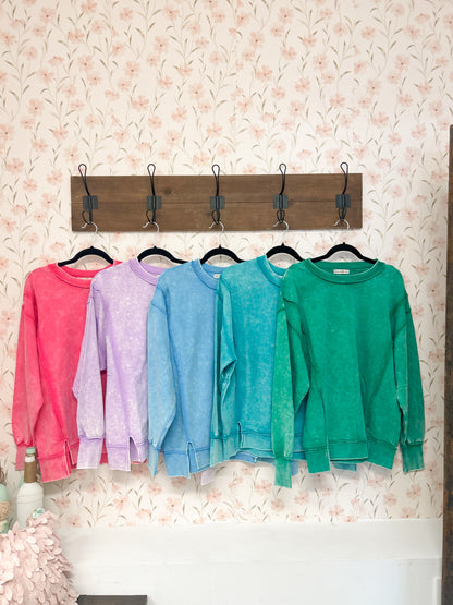 Oversized Acid Wash Crewnecks