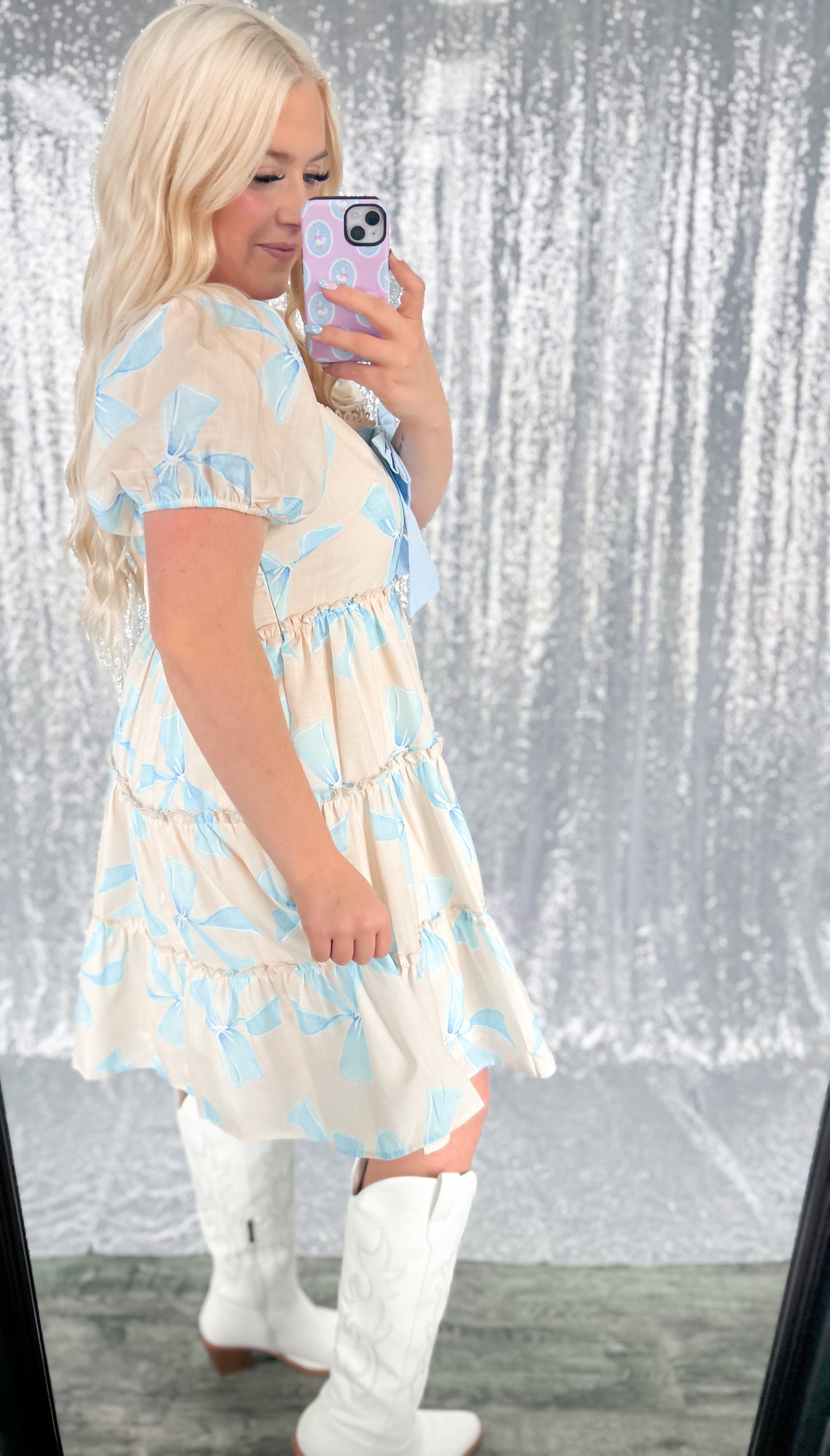 Blue Coquette Babydoll Dress